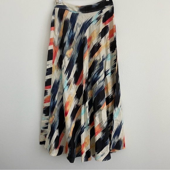 DKNY watercolor linen faux wrap midi skirt - Picture 7 of 7